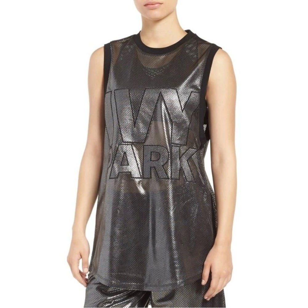 NEW IVY PARK Logo Metallic Mesh Tank